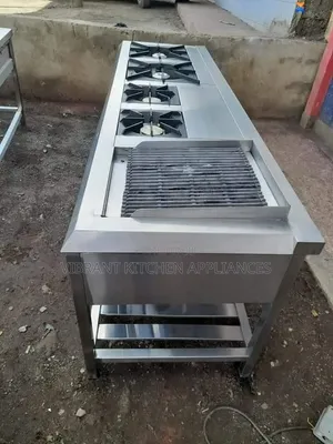 Jiko la Biashara la Chuma cha Kutolea Nje la Vichomeo Vinne na Grill ya Makaa