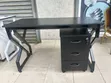 Brand New Black Office Desk with 3-Drawer Pedestal - 1
