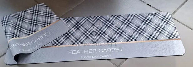 2pc Anti-Slip Feather Kitchen Mat Set - 1