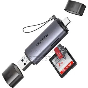Ugreen CM185 2-in-1 SD & Micro SD Card Reader - Gray
