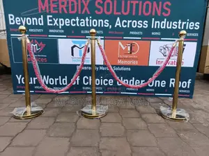 Crowd Control Stanchions with Rope (Pair)