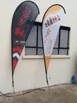 Teardrop Flag Stand with Branding (3.5m & 4.5m) - 1