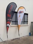 Teardrop Flag Stand with Branding (3.5m & 4.5m) - 2