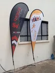 Teardrop Flag Stand with Branding (3.5m & 4.5m) - 3