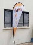 Teardrop Flag Stand with Branding (3.5m & 4.5m) - 4