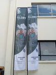 4.5m Telescopic Flag Pole with Stand & Branding - 3