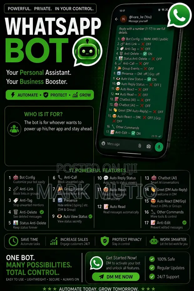 WhatsApp Bot | Remote Deployment | Pay After Service - 1