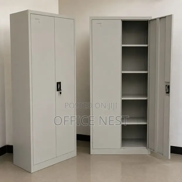 2-Door Steel Office Cabinet - Brand New - 1