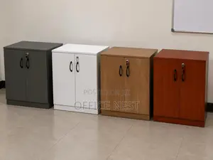 2-Door Lockable Wooden Office Storage Cabinet
