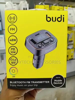 Budi Bluetooth FM Transmitter & Car Charger (48W PD/QC)