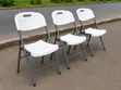 White Plastic Folding Chairs (3pcs) - 2