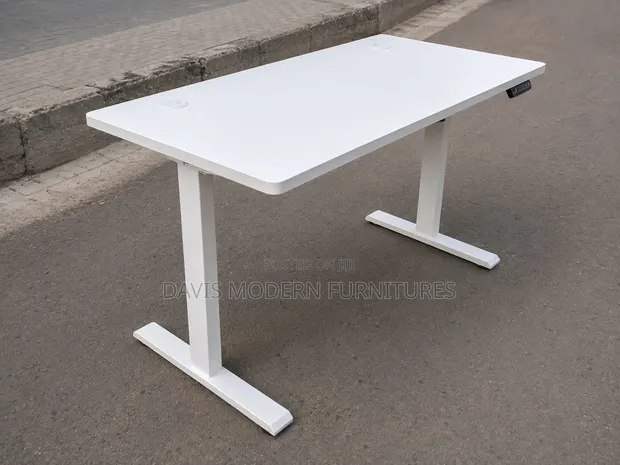 Electric Height-Adjustable Desk - White - 1