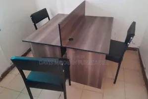 2-Way Workstation Desk with Chairs