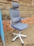 Grey Ergonomic Office Chair with Headrest - 5