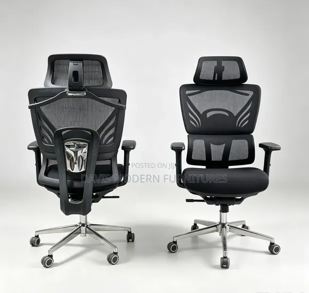 Ergonomic Mesh Swivel Office Chair with Headrest - 1