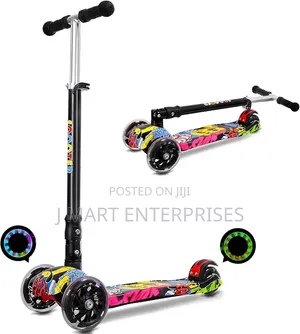 Kids Folding Graffiti Scooter with LED Wheels (Ages 3-12)