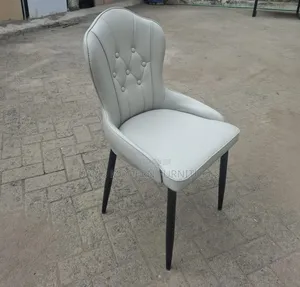 Modern Tufted Leather Dining Chairs (Set of 2)