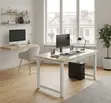 1.2m Ergonomic Metallic Office Desk - Brown - 1