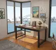 1.2m Ergonomic Metallic Office Desk - Brown - 5