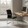 Supportive Leather Office Visitor Chair with Arms - 2