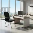 Supportive Leather Office Visitor Chair with Arms - 3