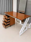 Modern Executive Office Desk with Z-Leg and Mobile Drawers - 1