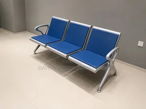 3-Seater Blue Waiting Bench