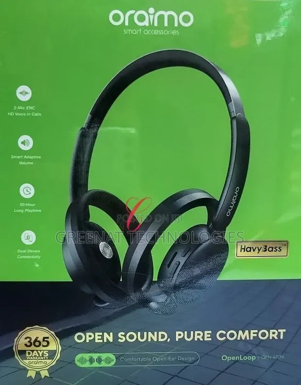 Oraimo OpenLoop OPN-670N Vipaza Sauti Visivyotumia Waya za Masikioni - 1