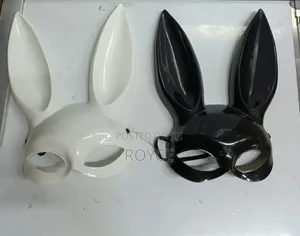Bunny Party Mask - Black & White