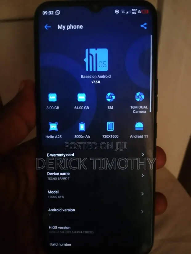 Tecno Spark 7 64GB Nyeusi - 1