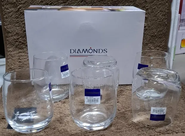 6 Piece Diamond Glassware Set - 1