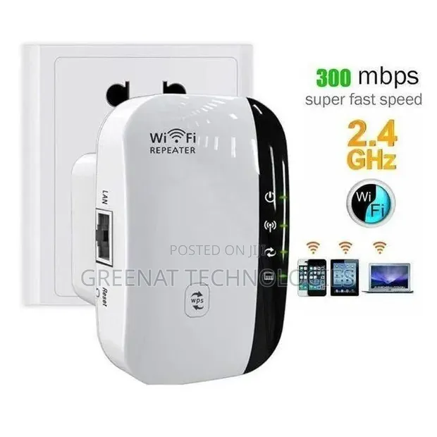 WiFi Repeater Extender 300Mbps 2.4GHz Wireless with WPS - 1