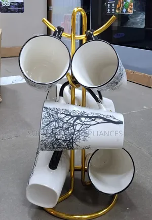 6pcs White Tree Mug Set