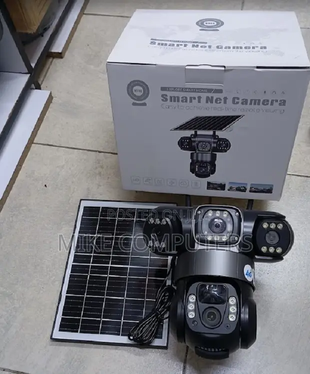 Triple Lens 4G SIM Solar CCTV Camera - 1