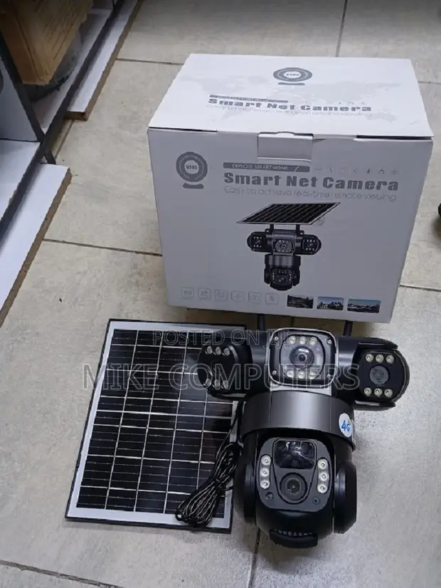 Smart VTS28 Triple Lens 4G Solar CCTV Camera with Two-Way Audio - 1