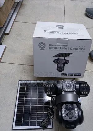 V380 Triple Lens 4G Solar CCTV Camera with SIM Card, PTZ