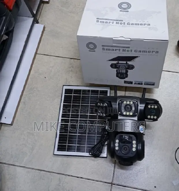 VTS V380Pro Solar SIM Card Triple Lens CCTV Camera - 1
