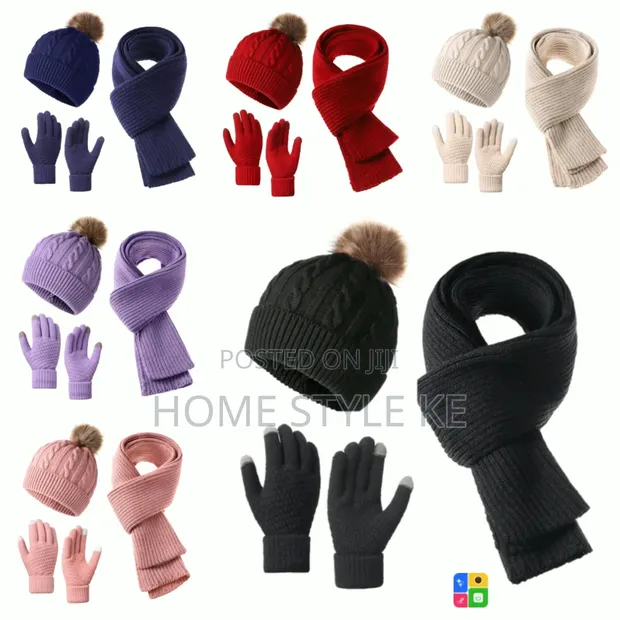 3-in-1 Adult Winter Set: Scarf, Touch Gloves, Marvin - 1