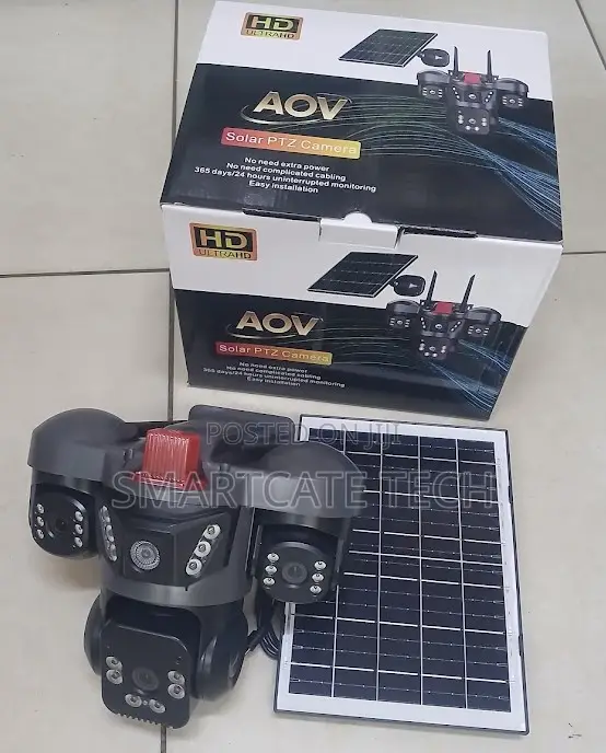 AOV Triple Lens 4G PTZ Solar Security Camera - 1