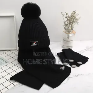 3-in-1 Kids Winter Beanie Hat, Scarf, and Gloves Set