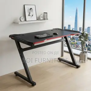 Black Office Home Gamer Entertainment Desk