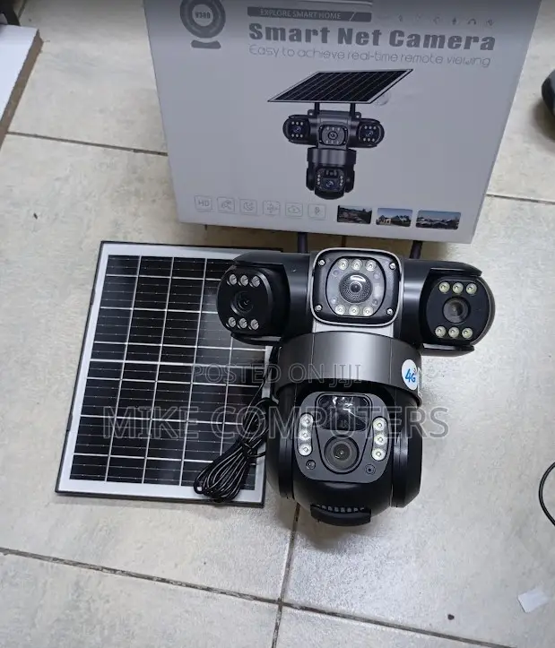 New 4G SIM Triple Lens Solar PTZ Security Camera with Two-Way Talk - 1