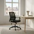 Kaptains Swivel Mid Backrest Office Chair - Black - 1