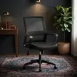 Kaptains Swivel Mid Backrest Office Chair - Black - 4
