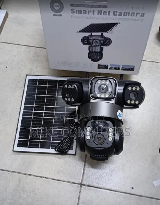 V380 Pro 4G Triple Lens Solar CCTV Camera - 1
