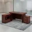 140cm Executive Desk with Side Extension - 1