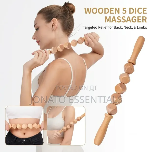 Wooden 5 Dice Massager Therapy Roller - 1