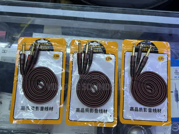 3.5mm Stereo to Dual 6.35mm Audio Cable - 1.5m - 1