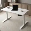 1.4M White Electric Standing Desk - 1