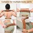 Curved Wooden Massage Roller Stick for Muscle Pain Relief - 4